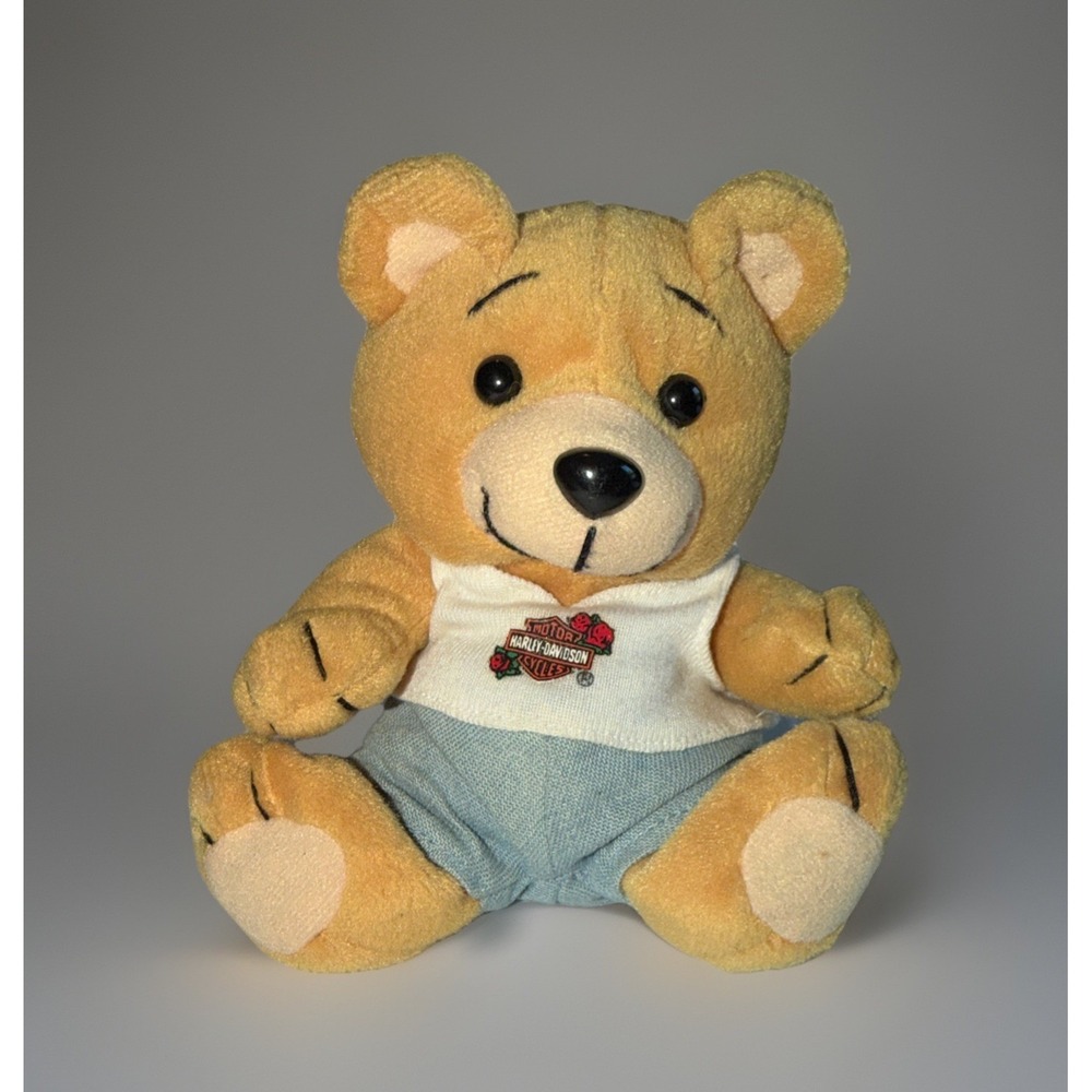 Vintage 1998 Harley Davidson Plush Bear Stuffed Animal Bean‎ Bag